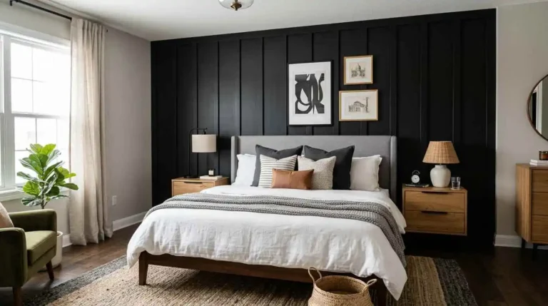 Black Accent Bedroom Wall