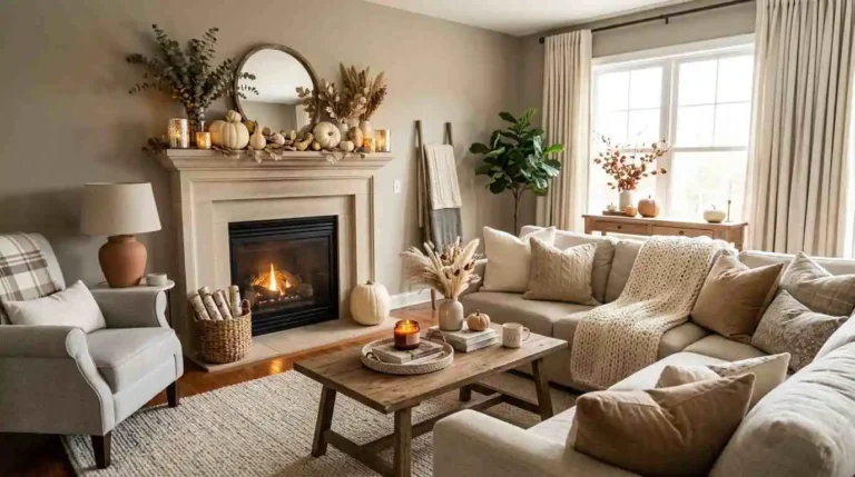 Fall Living Room Decor Neutral Colors