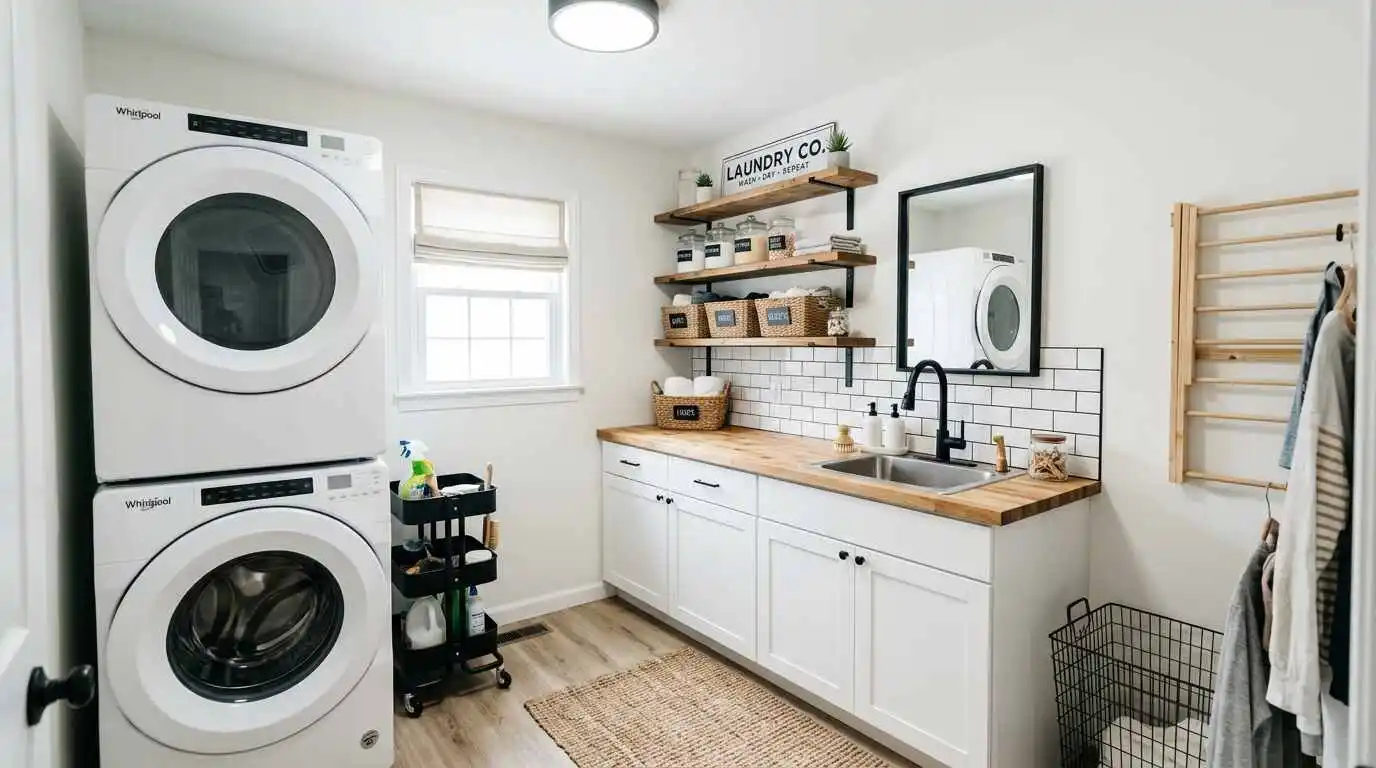 Laundry Room Makeover on a Budget