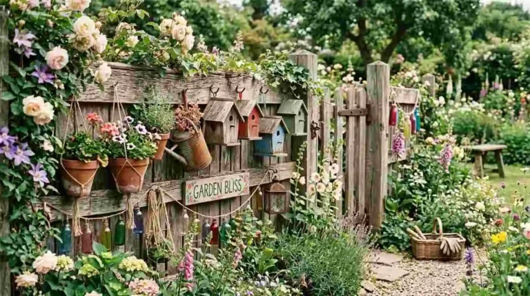 Rustic Garden Fence Decor