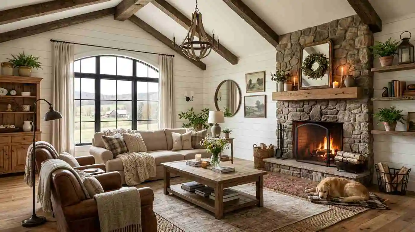 Rustic Living Room Ideas Farmhouse Style